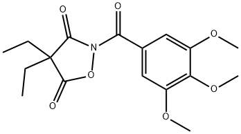 2-(3,4,5-trimethoxybenzoyl)-4,4-diethyl-3,5-isoxazolidinedione Structure