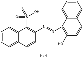 sodium 2-[(2-hydroxynaphthyl)azo]naphthalenesulphonate  Structure