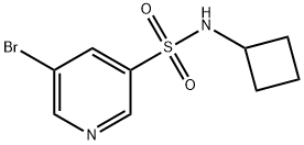 5-broMo-N-사이클로부틸피리딘-3-설포나미드 구조식 이미지