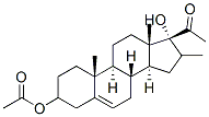3-Acetyloxy-17-hydroxy-16-methylpregn-5-en-20-one 구조식 이미지