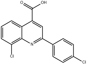 8-CHLORO-2-(4-CHLOROPHENYL)QUINOLINE-4-CARBOXYLICACID Structure