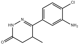 6-(3-Amino-4-chlorophenyl)-4,5-dihydro-5-methyl-3(2H)-pyridazinone Structure