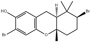 (7S,8aS,10aS)-3,7-dibromo-8,8,10a-trimethyl-6,7,8a,9-tetrahydro-5H-xan then-2-ol Structure