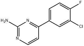 4-(3-Chloro-4-fluorophenyl)pyrimidin-2-amine 구조식 이미지