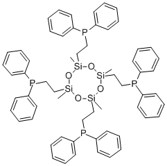 TETRAKIS(DIPHENYLPHOSPHINOETHYL)-TETRAMETHYLCYCLOTETRASILOXANE Structure