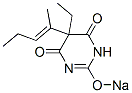 5-Ethyl-5-(1-methyl-1-butenyl)-2-sodiooxy-4,6(1H,5H)-pyrimidinedione 구조식 이미지