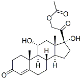 11alpha,17,21-trihydroxypregn-4-ene-3,20-dione 21-acetate  Structure