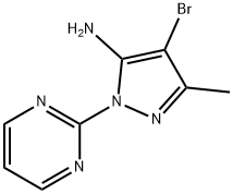 4-BroMo-3-Methyl-1-(pyriMidin-2-yl)-1H-pyrazol-5-aMine 구조식 이미지