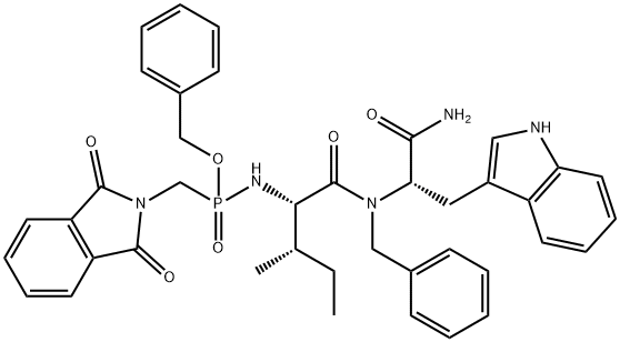 phthaloyl-glycyl(P)-isoleucyl-tryptophyl-benzylamide Structure