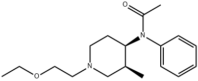 N-[(3S,4R)-1-(2-ethoxyethyl)-3-methyl-4-piperidyl]-N-phenyl-acetamide Structure