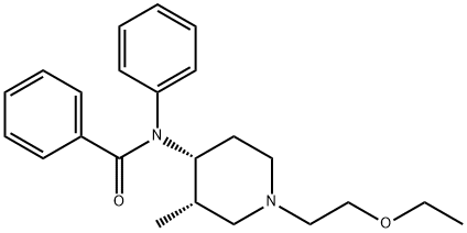 N-[(3S,4R)-1-(2-ethoxyethyl)-3-methyl-4-piperidyl]-N-phenyl-benzamide 구조식 이미지