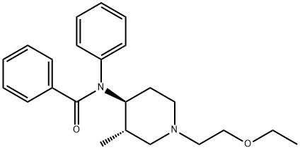 N-[(3S,4R)-1-(2-ethoxyethyl)-3-methyl-4-piperidyl]-N-phenyl-benzamide 구조식 이미지