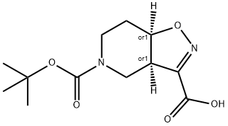 5-(tert-Butoxycarbonyl)-3a,4,5,6,7,7ahexahydro-isoxazolo[4,5-c]pyridine-3-carboxylic acid Structure