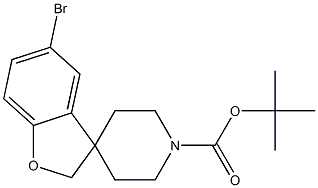 Spiro[benzofuran-3(2H),4'-piperidine]-1'-carboxylic acid, 5-broMo-, 1,1-diMethylethyl ester Structure