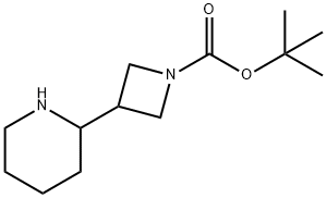3-(2-Piperidinyl)-1-azetidinecarboxylic acid tert-butyl ester 구조식 이미지
