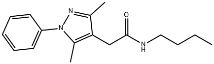 N-Butyl-3,5-dimethyl-1-phenyl-1H-pyrazole-4-acetamide Structure