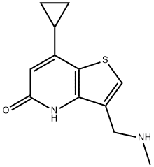 7-cyclopropyl-3-((methylamino)methyl)thieno[3,2-b]pyridin-5(4H)-one 구조식 이미지