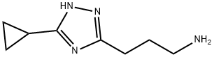 3-(5-cyclopropyl-4H-1,2,4-triazol-3-yl)propan-1-aMine Structure