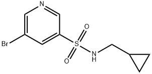 5-broMo-N-(사이클로프로필메틸)피리딘-3-설포나미드 구조식 이미지