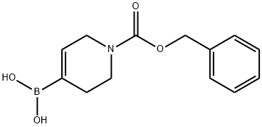 N-CBZ-1,2,3,6-tetrahydropyridin-4-ylboronic acid 구조식 이미지