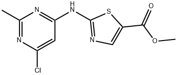 2-[(6-Chloro-2-Methyl-4-pyriMidinyl)aMino]-5-thiazolecarboxylic Acid Methyl Ester Structure