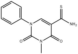 3-METHYL-2,4-DIOXO-1-PHENYL-1,2,3,4-TETRAHYDROPYRIMIDINE-5-CARBOTHIOAMIDE Structure