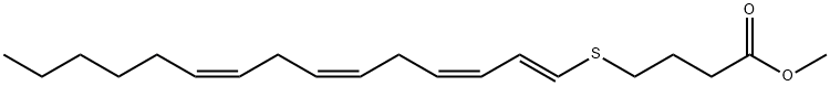 methyl 5-thia-6,8,11,14-eicosatetraenoate Structure