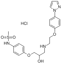 Methanesulfonamide, N-(4-(2-hydroxy-3-((2-(4-(1H-imidazol-1-yl)phenoxy )ethyl)amino)propoxy)phenyl)-, monohydrochloride, (+-)- Structure