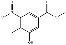 3-하이드록시-4-메틸-5-니트로벤조산메틸에스테르 구조식 이미지