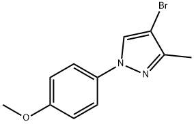 4-브로모-1-(4-메톡시페닐)-5-메틸피라졸 구조식 이미지