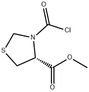 4-티아졸리딘카르복실산,3-(클로로카르보닐)-,메틸에스테르,(R)-(9CI) 구조식 이미지