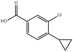 3-Chloro-4-cyclopropylbenzoic acid Structure