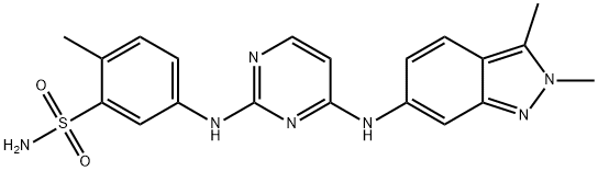 1252927-47-1 5-[[4-[(2,3-DiMethyl-2H-indazol-6-yl)aMino]-2-pyriMidinyl]aMino]-2-MethylbenzenesulfonaMide