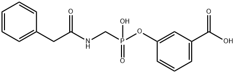 3-carboxyphenyl phenylacetamidomethylphosphonate Structure