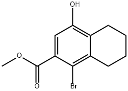 1-Bromo-4-hydroxy-5,6,7,8-tetrahydro-naphthalene-2-carboxylic acid methyl ester Structure