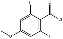 4-(Chlorocarbonyl)-3,5-difluoroanisole, 4-(Chloroformyl)-3,5-difluoroanisole, 2,6-Difluoro-p-anisoyl chloride 구조식 이미지