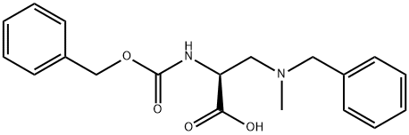 (S)-3-(benzyl(methyl)amino)-2-(benzyloxycarbonylamino)propanoic acid Structure