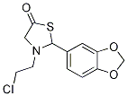2-(benzo[d][1,3]dioxol-5-yl)-3-(2-chloroethyl)thiazolidin-5-one 구조식 이미지