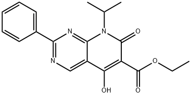 ethyl 5-hydroxy-8-isopropyl-7-oxo-2-phenyl-7,8-dihydropyrido[2,3-d]pyrimidine-6-carboxylate Structure