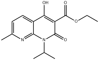 ethyl 4-hydroxy-1-isopropyl-7-methyl-2-oxo-1,2-dihydro-1,8-naphthyridine-3-carboxylate 구조식 이미지