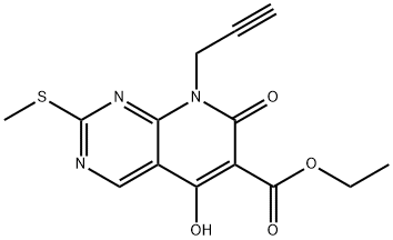 ethyl 5-hydroxy-2-(methylthio)-7-oxo-8-(prop-2-ynyl)-7,8-dihydropyrido[2,3-d]pyrimidine-6-carboxylate Structure