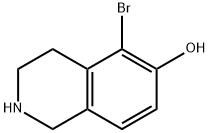 6-Isoquinolinol, 5-broMo-1,2,3,4-tetrahydro- Structure