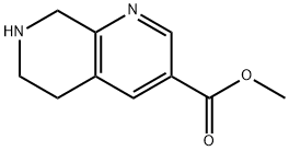 메틸5,6,7,8-테트라히드로-1,7-나프티리딘-3-카르복실레이트 구조식 이미지