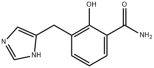 2-하이드록시-3-(1H-이미다졸-4-일메틸)-벤자미드 구조식 이미지