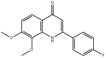 2-(4-Fluorophenyl)-7,8-diMethoxy-quinolin-4(1H)-one 구조식 이미지