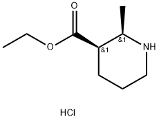 (2R,3R)-Ethyl 2-methylpiperidine-3-carboxylate hydrochloride Structure