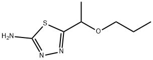 5-(1-Propoxyethyl)-1,3,4-thiadiazol-2-amine 구조식 이미지