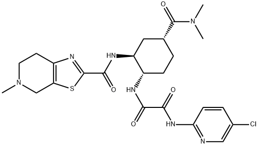 EthanediaMide, N1-(5-chloro-2-pyridinyl)-N2-[(1S,2S,4R)-4-[(diMethylaMino)carbonyl]-2-[[(4,5,6,7-tetrahydro-5-Methylthiazolo[5,4-c]pyridin-2-yl)carbonyl]aMino]cyclohexyl]- Structure