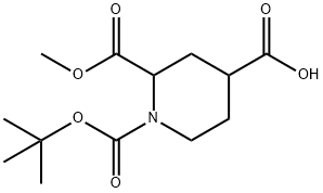 1-BOC-2-(Methoxycarbonyl)piperidin-4-carboxylic acid Structure