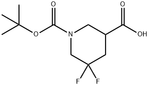 5,5-Difluoro-1,3-piperidinedicarboxylic acid tert-butyl ester Structure